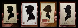 Le Silhouettes Ritagliate Nella Loro Cornice Provvisoria
